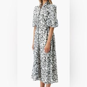 Bardot Black and White Midi Dress